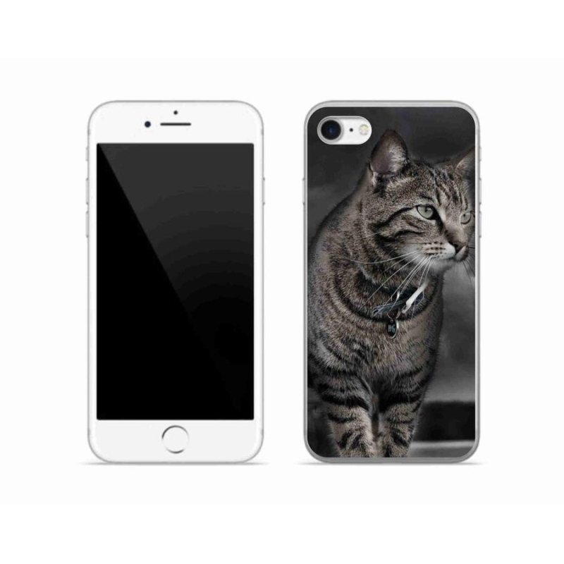 Gelový kryt mmCase na mobil iPhone 7 - kočka