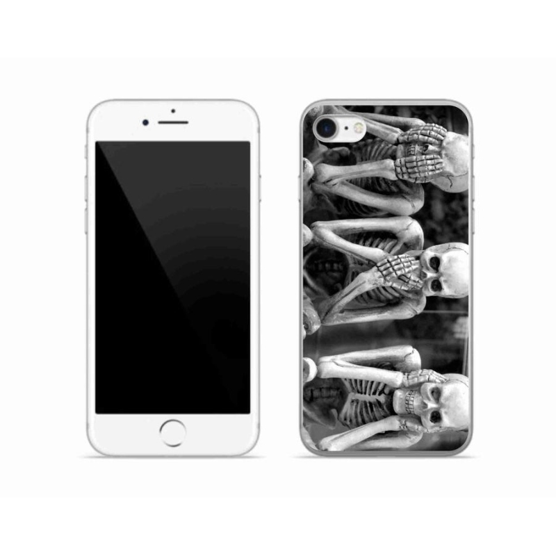 Gelový kryt mmCase na mobil iPhone 7 - kostlivci
