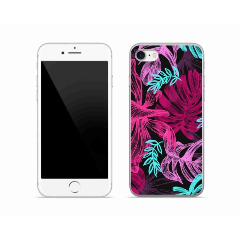 Gelový kryt mmCase na mobil iPhone 7 - květiny 1