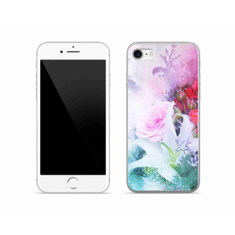 Gelový kryt mmCase na mobil iPhone 7 - květiny 4