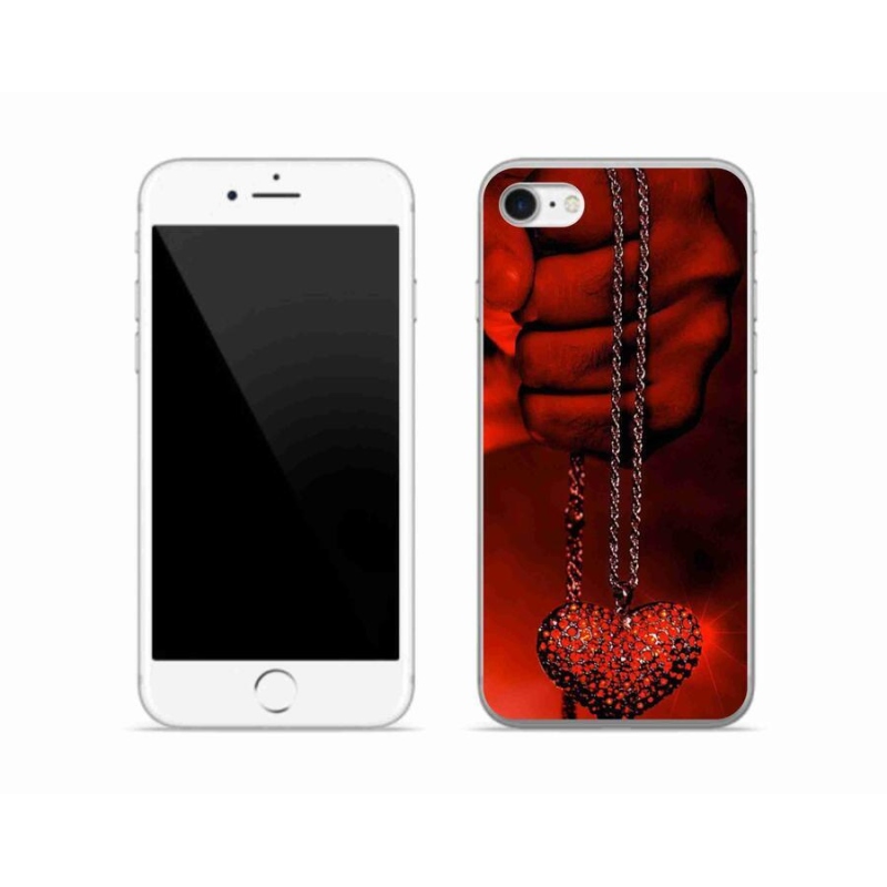 Gelový kryt mmCase na mobil iPhone 7 - náhrdelník