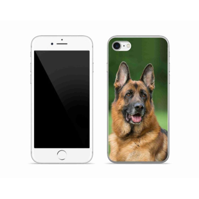 Gelový kryt mmCase na mobil iPhone 7 - německý ovčák