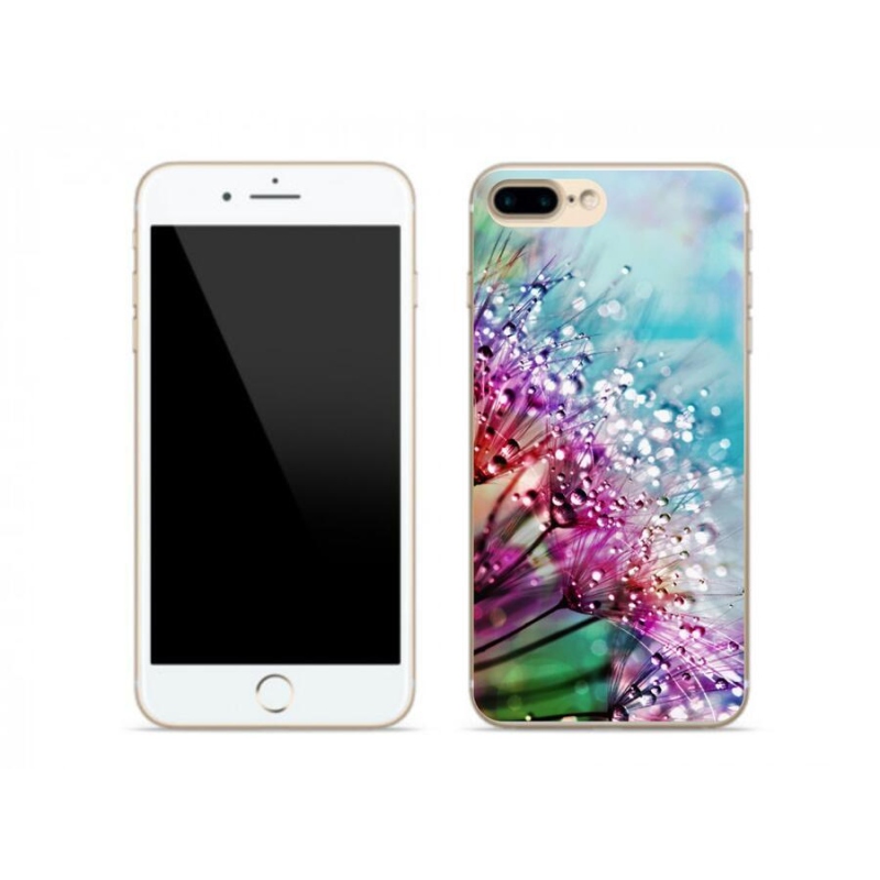 Gelový kryt mmCase na mobil iPhone 7 Plus - barevné květy