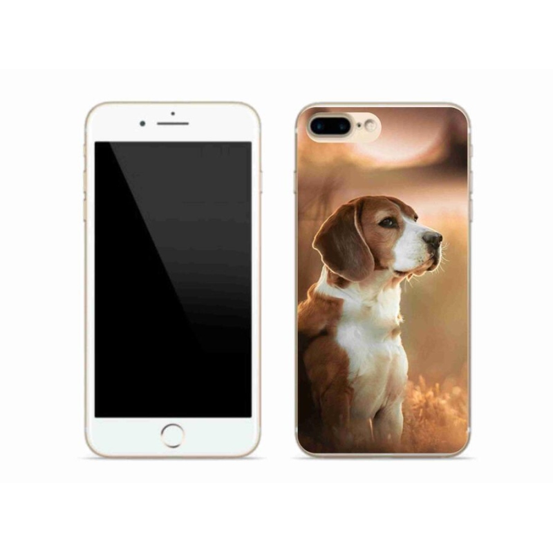 Gelový kryt mmCase na mobil iPhone 7 Plus - bígl