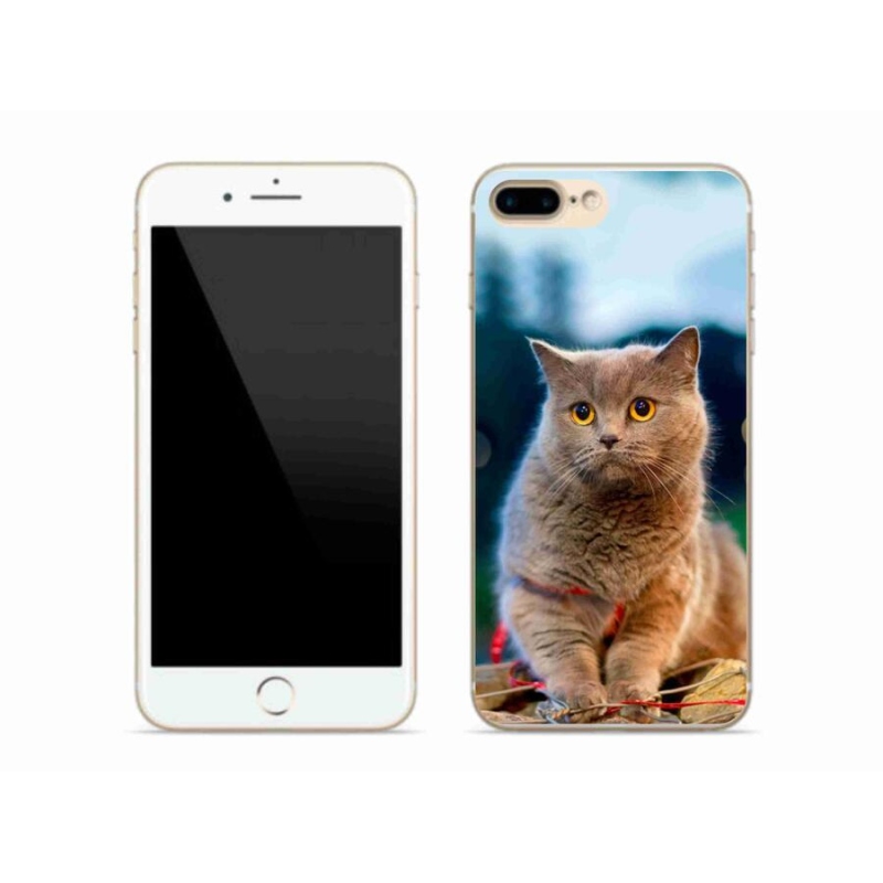 Gelový kryt mmCase na mobil iPhone 7 Plus - britská modrá 2