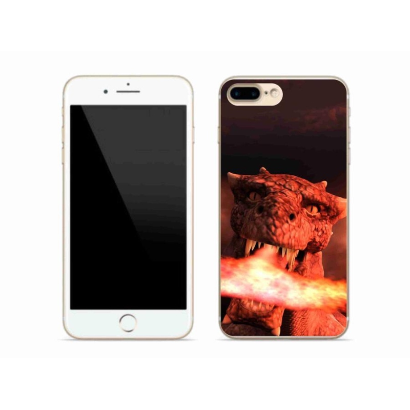 Gelový kryt mmCase na mobil iPhone 7 Plus - drak