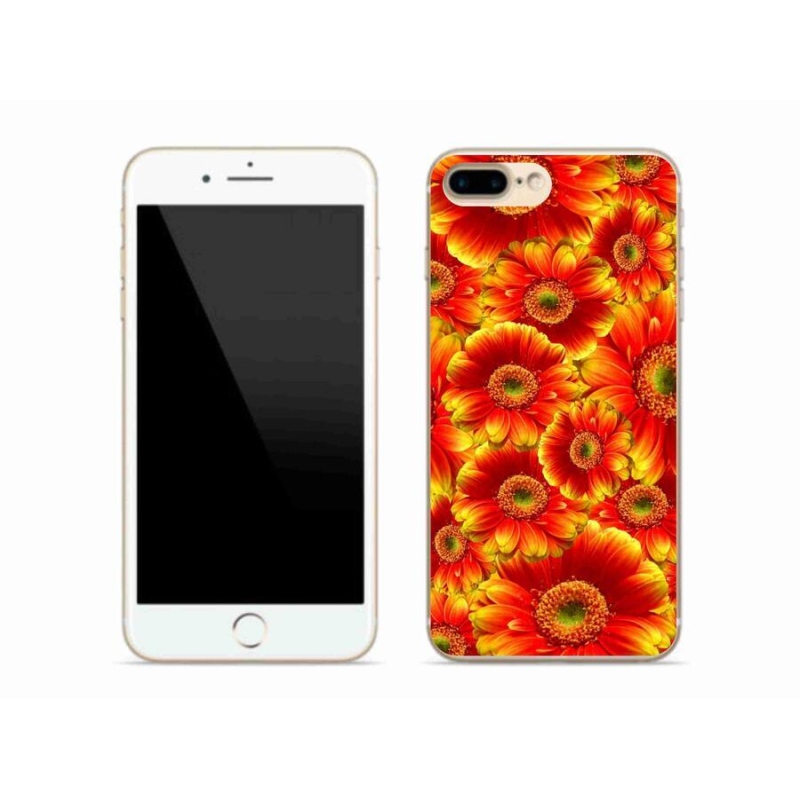 Gelový kryt mmCase na mobil iPhone 7 Plus - gerbera 1