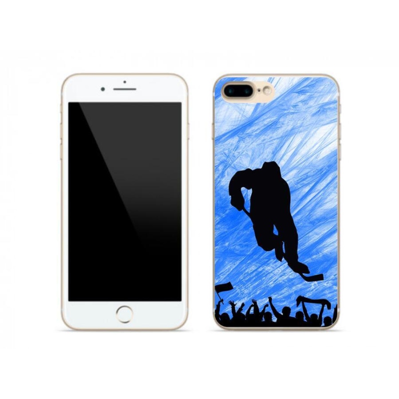 Gelový kryt mmCase na mobil iPhone 7 Plus - hokejový hráč