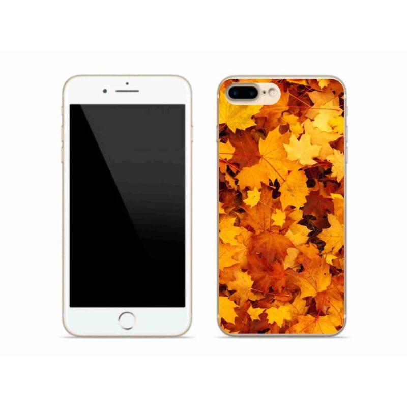 Gelový kryt mmCase na mobil iPhone 7 Plus - javorové listy