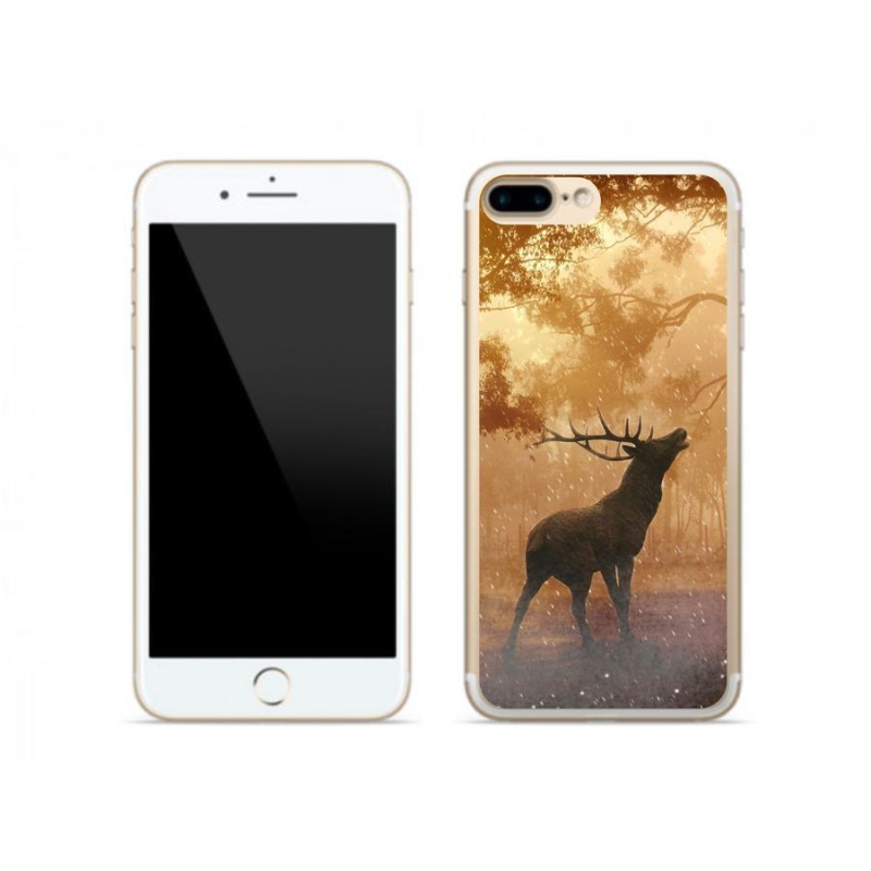 Gelový kryt mmCase na mobil iPhone 7 Plus - jelen v říji