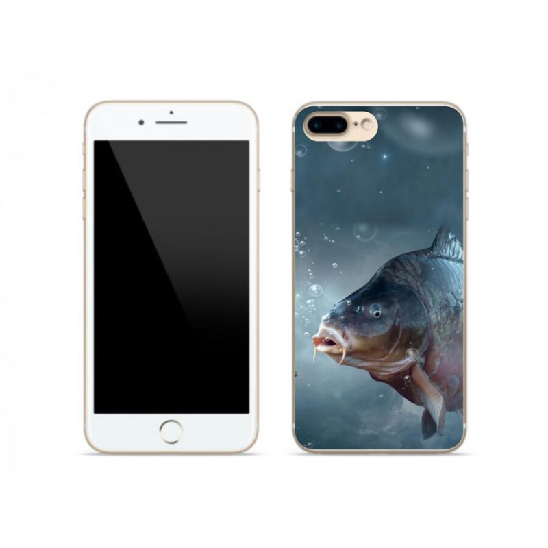 Gelový kryt mmCase na mobil iPhone 7 Plus - kapr a bublinky