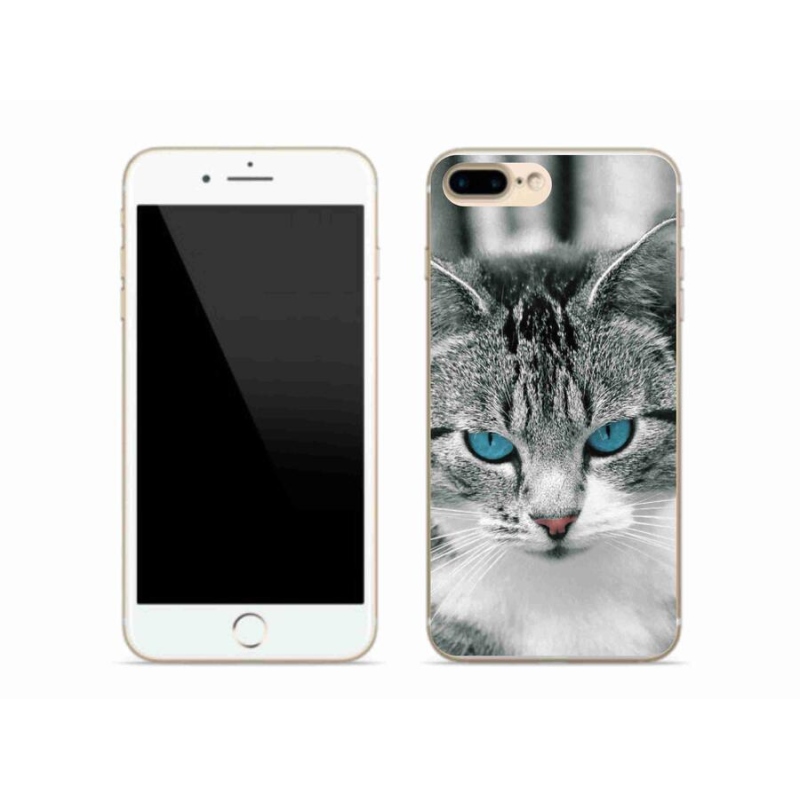 Gelový kryt mmCase na mobil iPhone 7 Plus - kočičí pohled 1