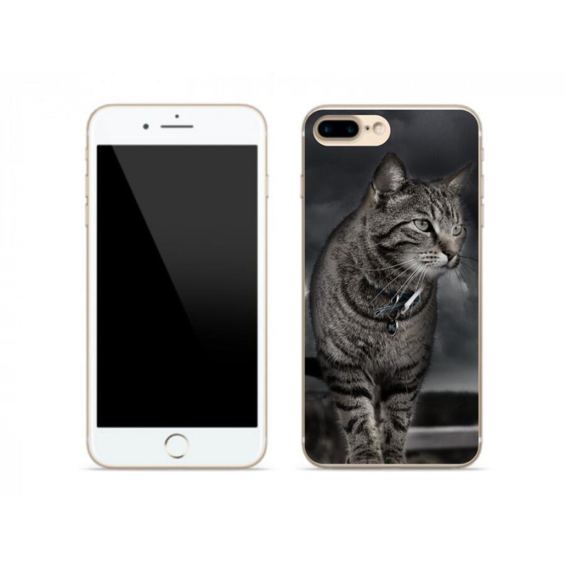 Gelový kryt mmCase na mobil iPhone 7 Plus - kočka