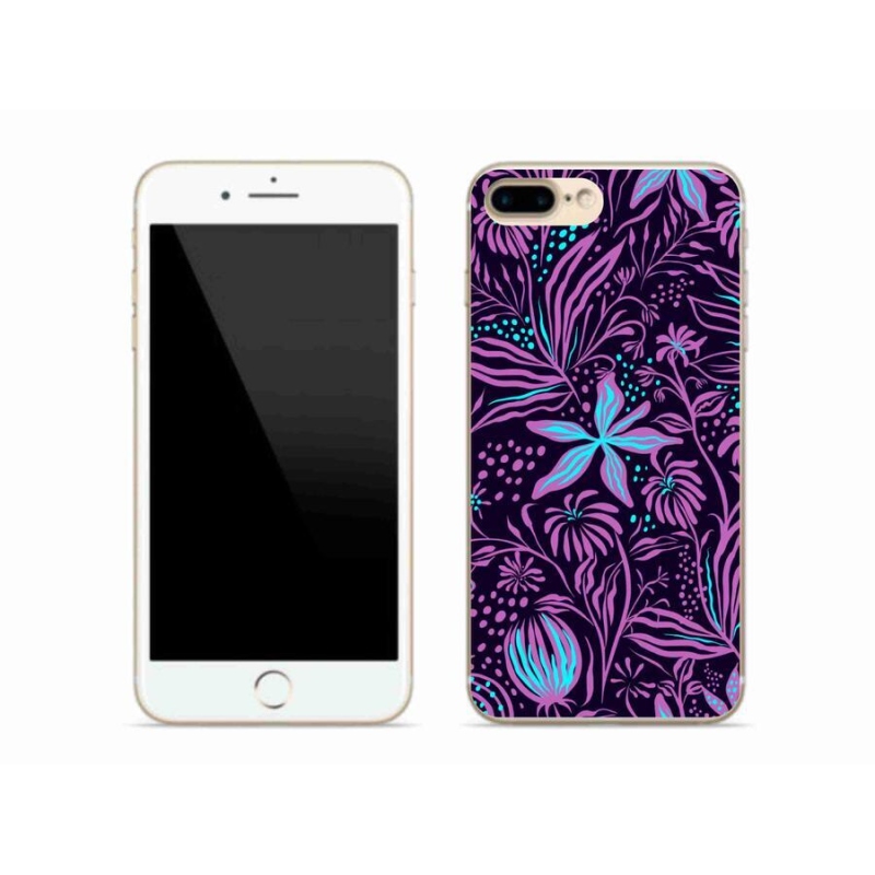 Gelový kryt mmCase na mobil iPhone 7 Plus - květiny 2