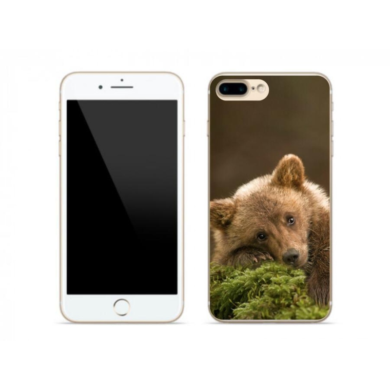 Gelový kryt mmCase na mobil iPhone 7 Plus - medvěd