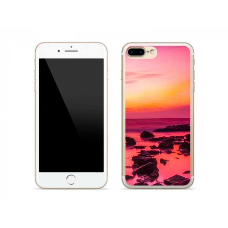 Gelový kryt mmCase na mobil iPhone 7 Plus - moře a záře