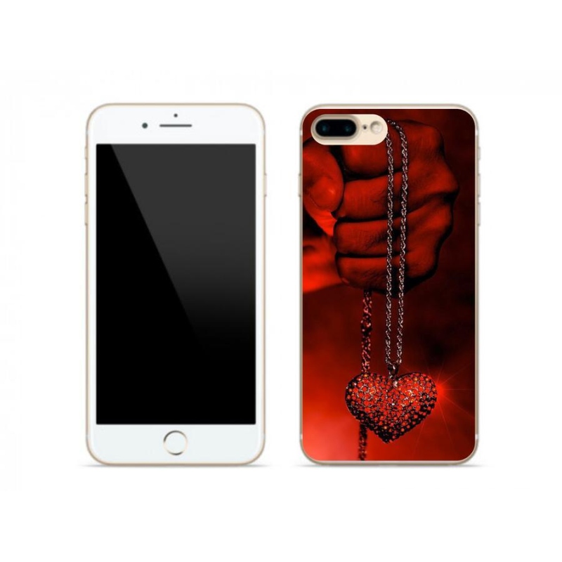 Gelový kryt mmCase na mobil iPhone 7 Plus - náhrdelník