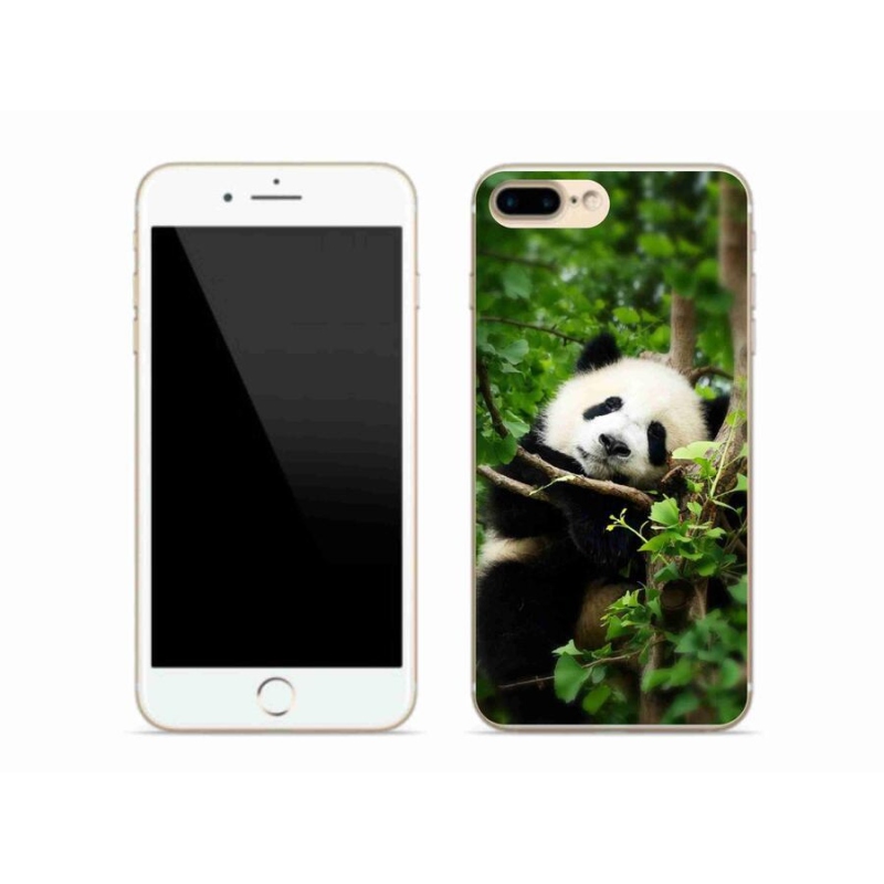 Gelový kryt mmCase na mobil iPhone 7 Plus - panda