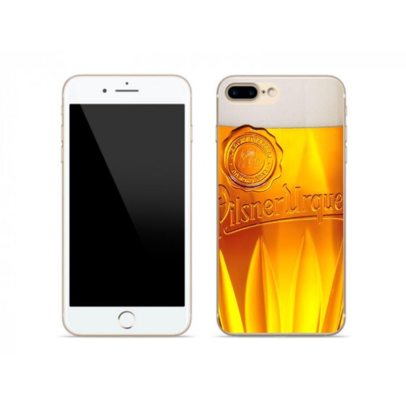 Gelový kryt mmCase na mobil iPhone 7 Plus - pivo