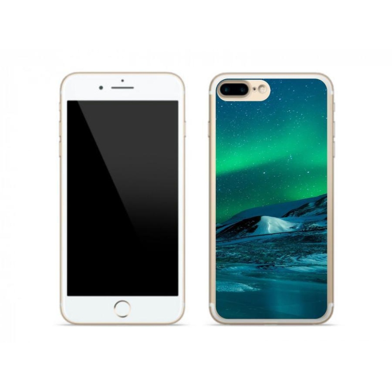 Gelový kryt mmCase na mobil iPhone 7 Plus - polární záře