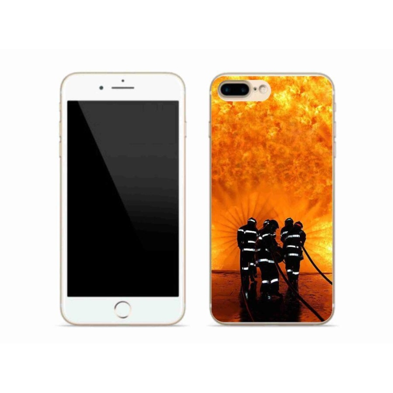 Gelový kryt mmCase na mobil iPhone 7 Plus - požár