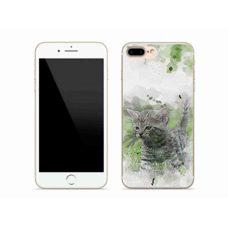 Gelový kryt mmCase na mobil iPhone 7 Plus - roztomilé kotě 1