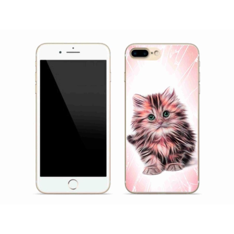 Gelový kryt mmCase na mobil iPhone 7 Plus - roztomilé kotě