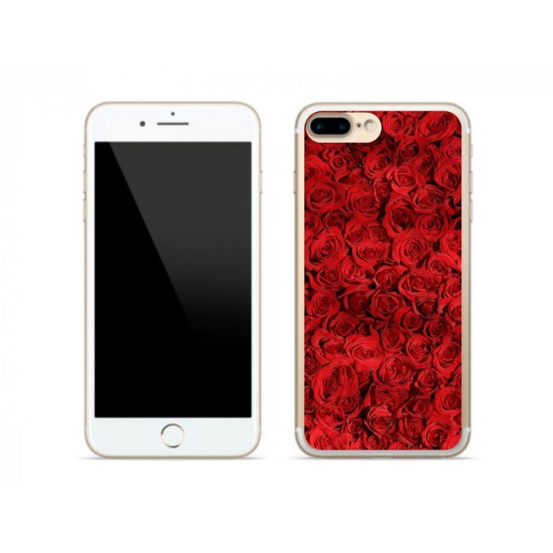 Gelový kryt mmCase na mobil iPhone 7 Plus - růže