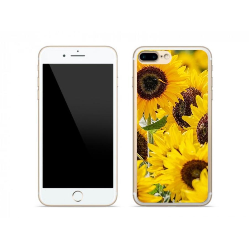 Gelový kryt mmCase na mobil iPhone 7 Plus - slunečnice