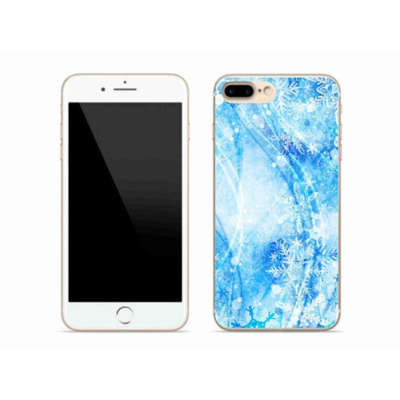 Gelový kryt mmCase na mobil iPhone 7 Plus - sněhové vločky
