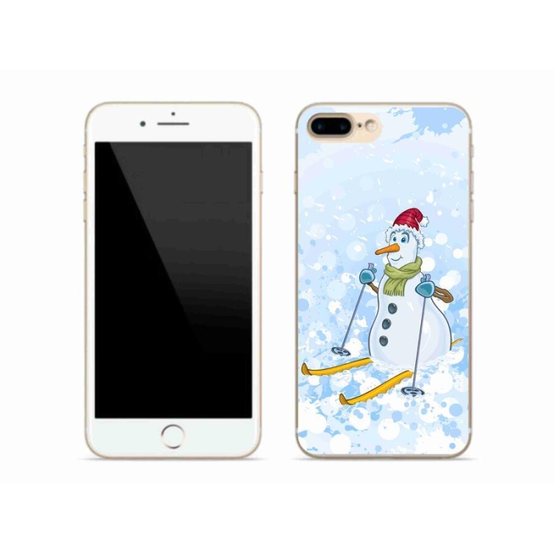 Gelový kryt mmCase na mobil iPhone 7 Plus - sněhulák