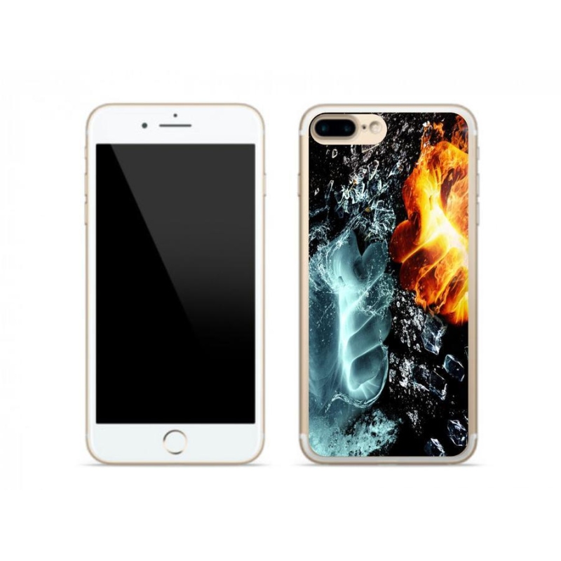 Gelový kryt mmCase na mobil iPhone 7 Plus - voda a oheň