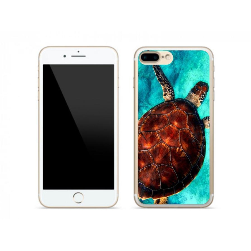 Gelový kryt mmCase na mobil iPhone 7 Plus - želva