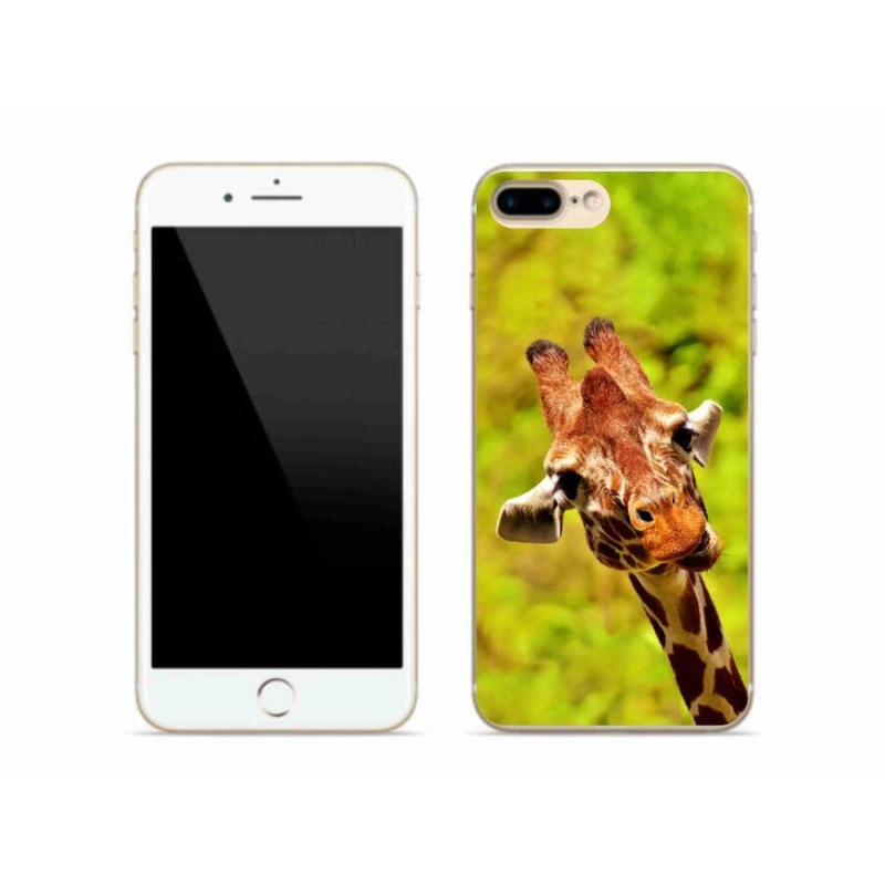 Gelový kryt mmCase na mobil iPhone 7 Plus - žirafa