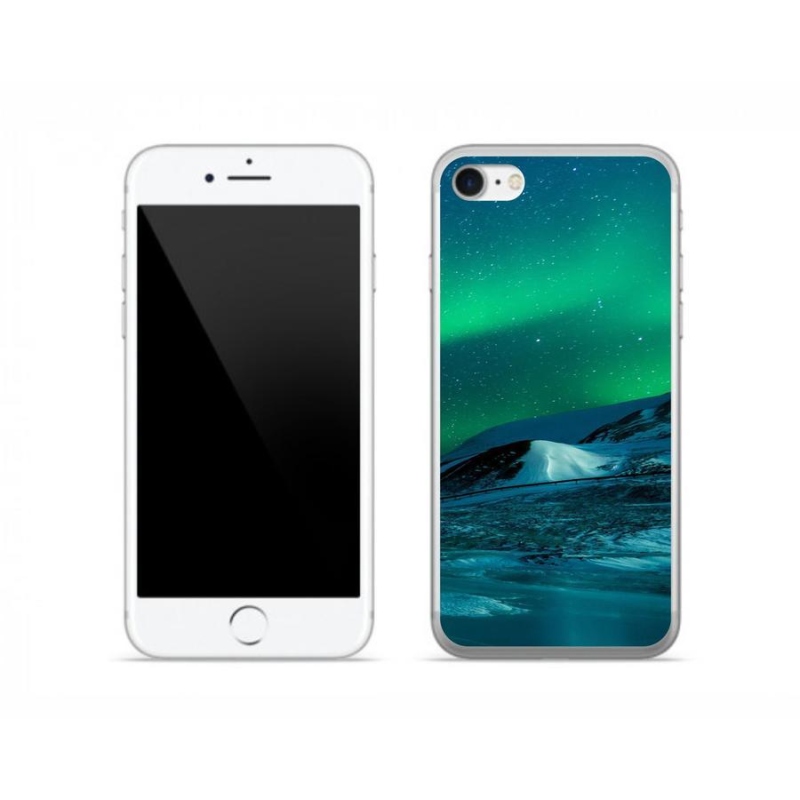Gelový kryt mmCase na mobil iPhone 7 - polární záře