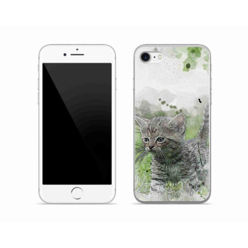 Gelový kryt mmCase na mobil iPhone 7 - roztomilé kotě 1