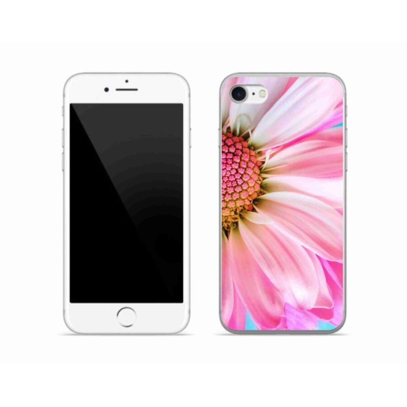 Gelový kryt mmCase na mobil iPhone 7 - růžová květina