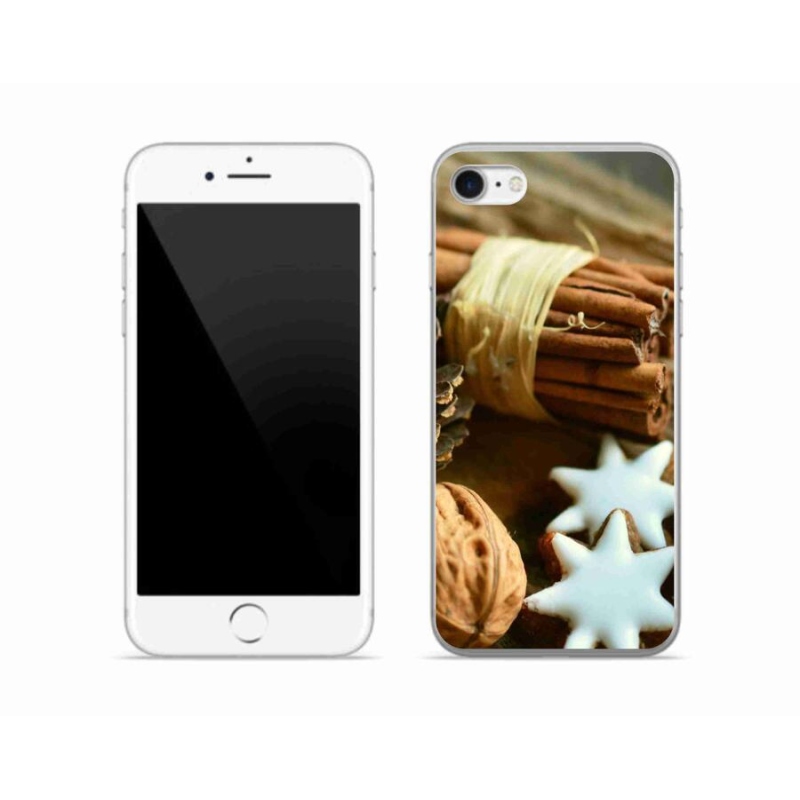 Gelový kryt mmCase na mobil iPhone 7 - skořice a perníčky
