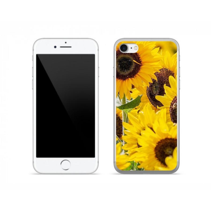 Gelový kryt mmCase na mobil iPhone 7 - slunečnice