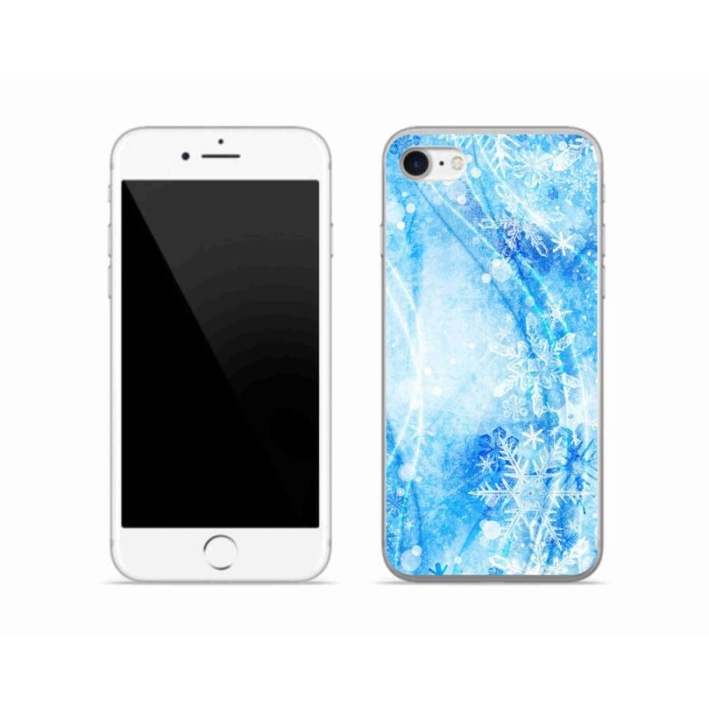 Gelový kryt mmCase na mobil iPhone 7 - sněhové vločky