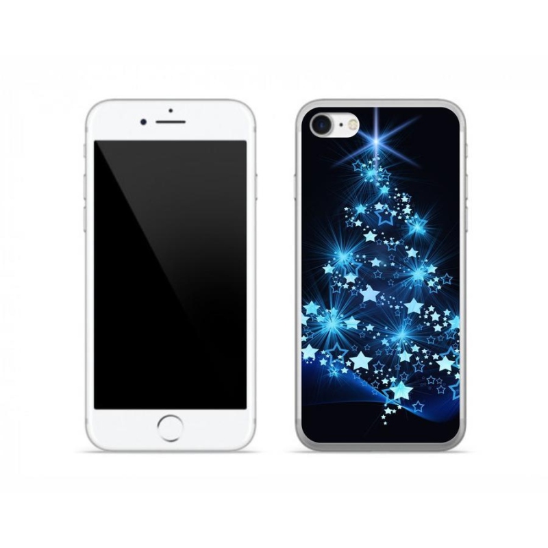 Gelový kryt mmCase na mobil iPhone 7 - vánoční stromek