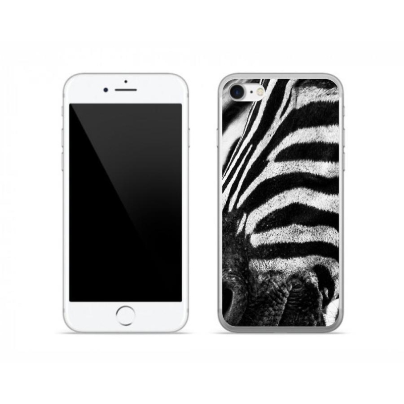Gelový kryt mmCase na mobil iPhone 7 - zebra