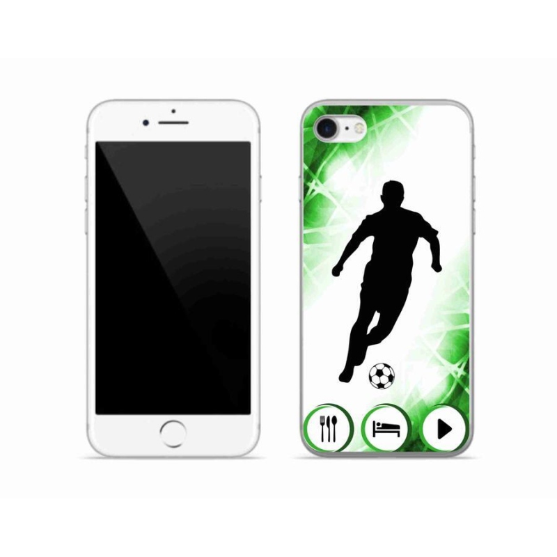 Gelový kryt mmCase na mobil iPhone 8 - fotbalista