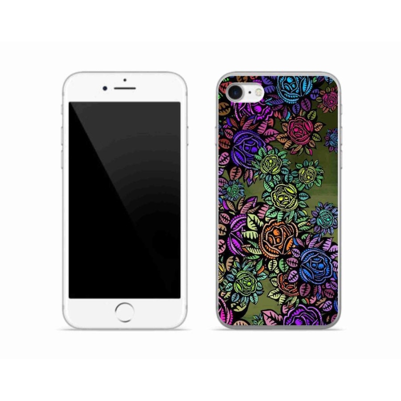 Gelový kryt mmCase na mobil iPhone 8 - květiny 6