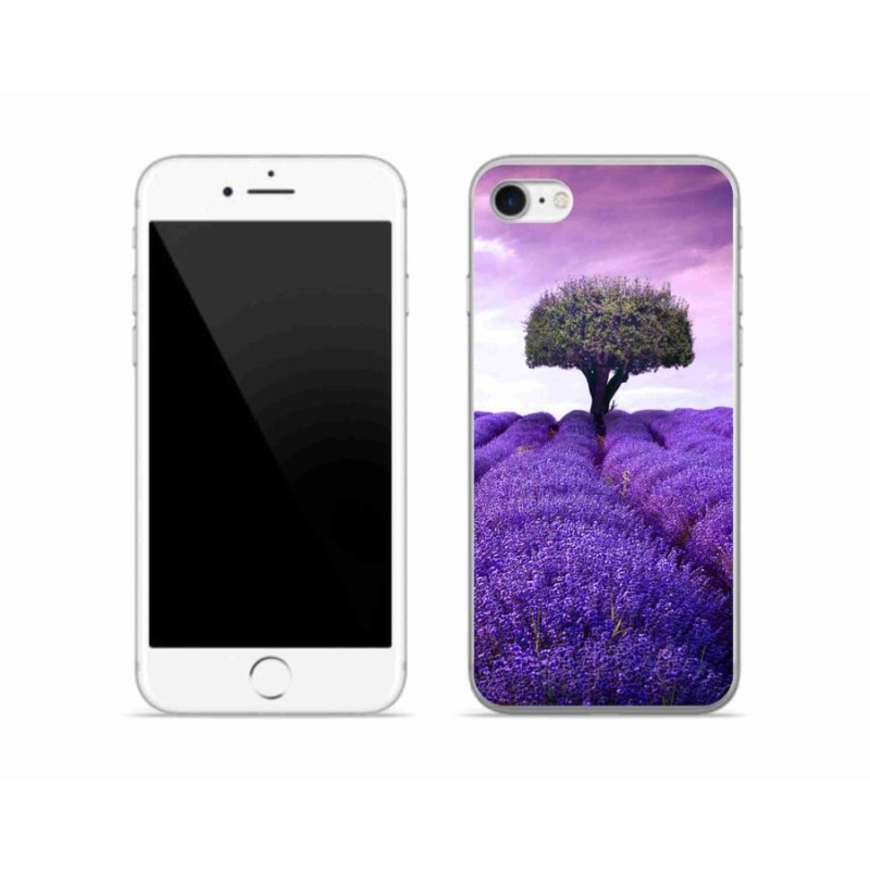 Gelový kryt mmCase na mobil iPhone 8 - levandulová louka