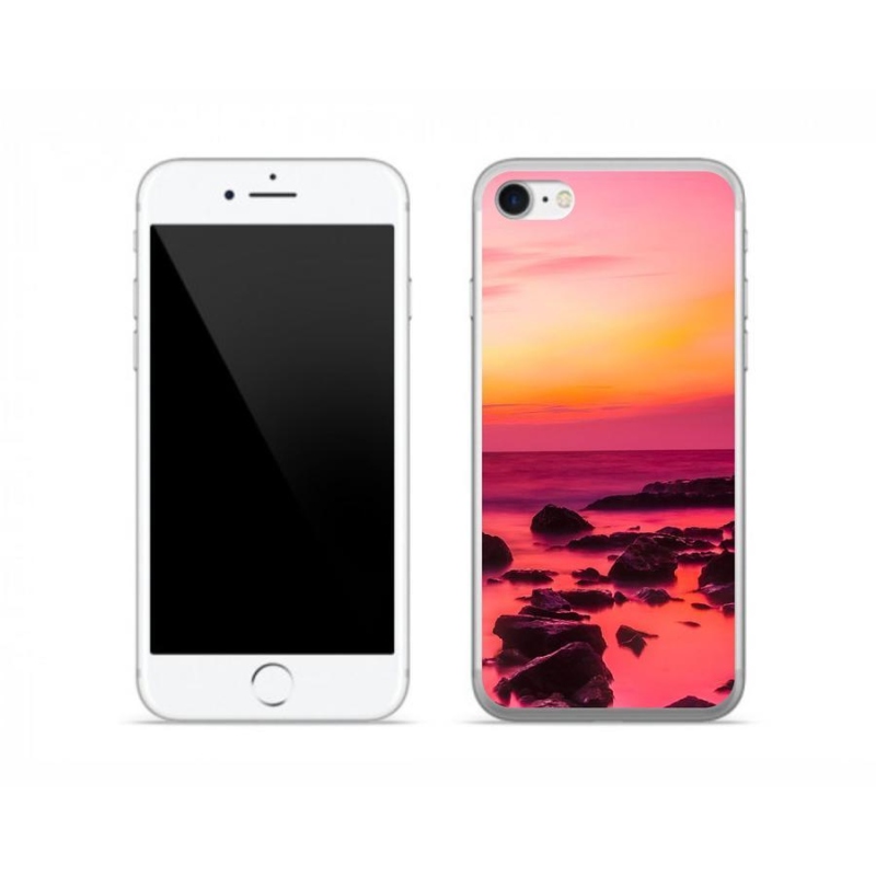 Gelový kryt mmCase na mobil iPhone 8 - moře a záře