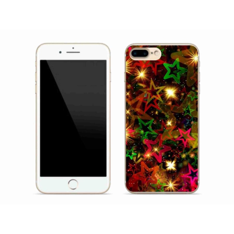 Gelový kryt mmCase na mobil iPhone 8 Plus - barevné hvězdičky