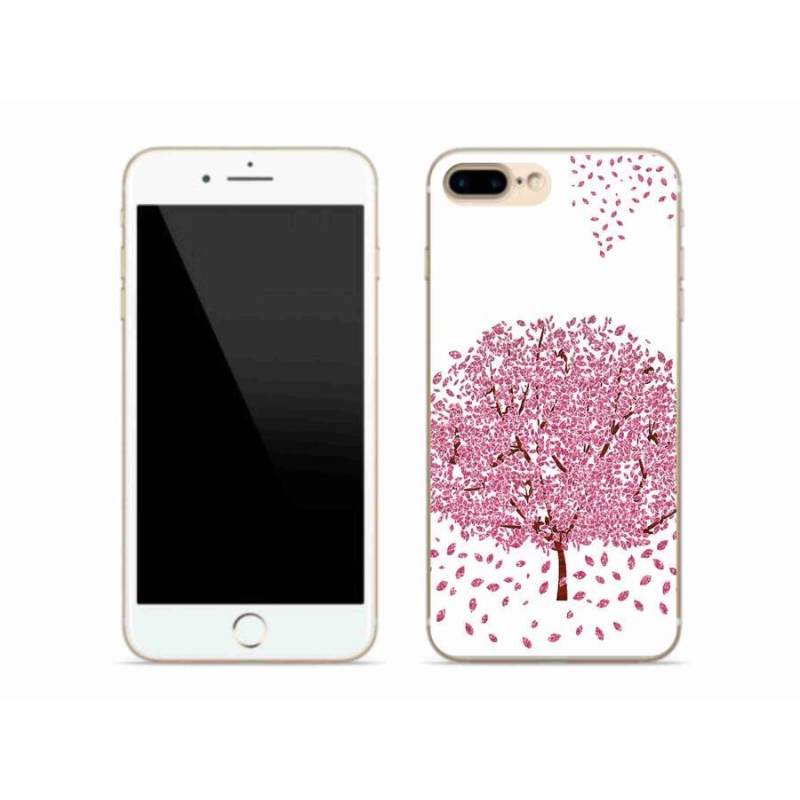 Gelový kryt mmCase na mobil iPhone 8 Plus - kreslený strom s listy