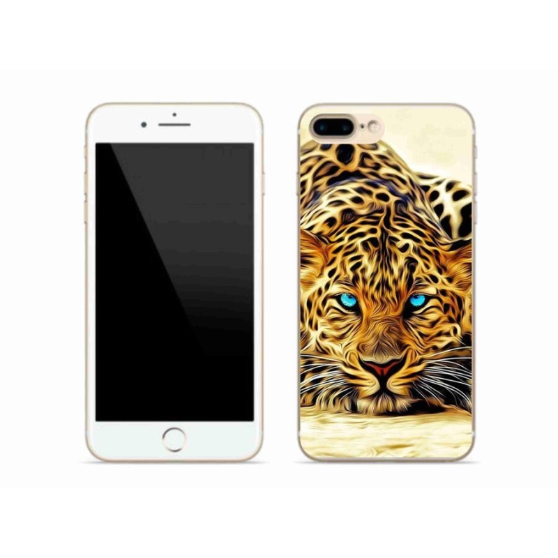 Gelový kryt mmCase na mobil iPhone 8 Plus - kreslený tygr