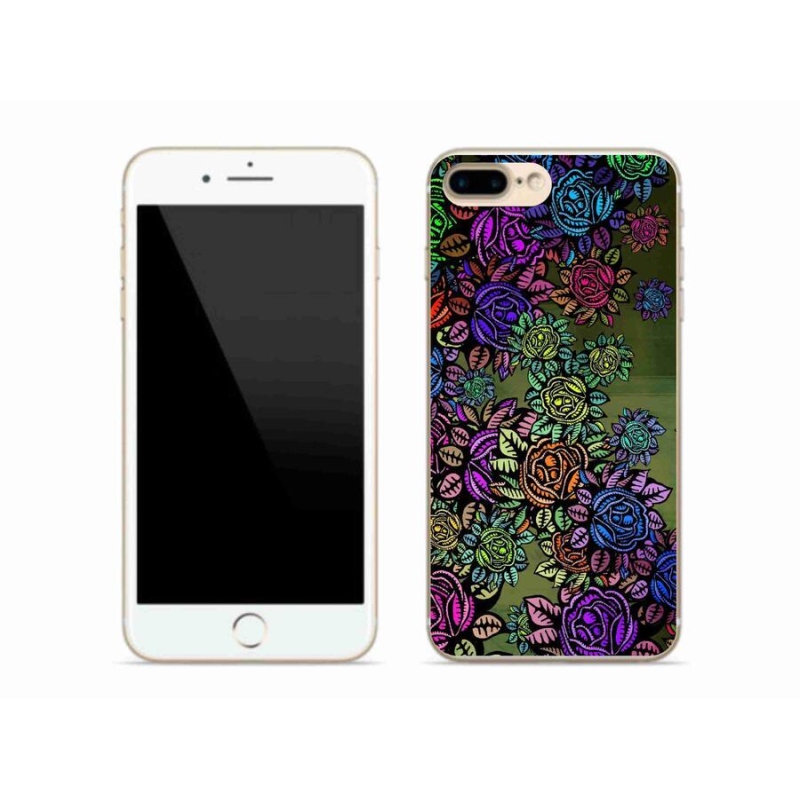 Gelový kryt mmCase na mobil iPhone 8 Plus - květiny 6